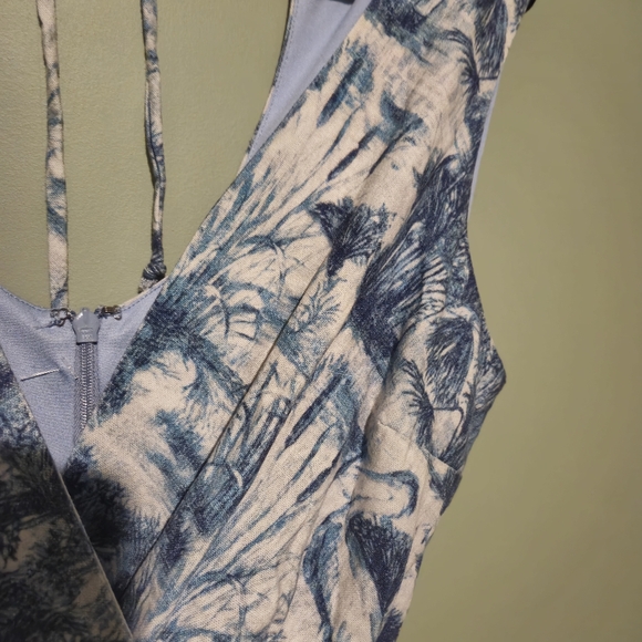 Anthropologie Eva Franco Linen Jumpsuit Size 6 - Picture 8 of 10